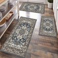 thumbnail image 1 of Kitchen Rugs Sets of 3 Non Slip Washable Kitchen Mats for Floor, Waterproof Kitchen Runner Rug, Floor Mat Carpet for Entryway, Laundry, Sink, Hallway, Bathroom, 1 of 10