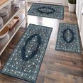thumbnail image 1 of Kitchen Rugs Sets of 3 Non Slip Washable Kitchen Mats for Floor, Waterproof Kitchen Runner Rug, Floor Mat Carpet for Entryway, Laundry, Sink, Hallway, Bathroom, 1 of 10