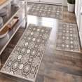 thumbnail image 1 of Kitchen Rugs Sets of 3 Non Slip Washable Kitchen Mats for Floor, Waterproof Kitchen Runner Rug, Floor Mat Carpet for Entryway, Laundry, Sink, Hallway, Bathroom, 1 of 10