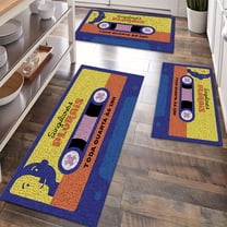 Kitchen Rugs Sets 3 Piece with Runner Floral Kitchen Floor Mat Carpet Farmhouse Rugs and Mats Non Skid Washable Runner Rug for Kitchen Office Sink Laundry