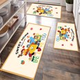 thumbnail image 1 of Kitchen Rugs Sets 3 Piece with Runner Floral Kitchen Floor Mat Carpet Farmhouse Rugs and Mats Non Skid Washable Runner Rug for Kitchen Office Sink Laundry, 1 of 12