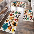 thumbnail image 1 of Kitchen Rugs Sets 3 Piece with Runner Floral Kitchen Floor Mat Carpet Farmhouse Rugs and Mats Non Skid Washable Runner Rug for Kitchen Office Sink Laundry, 1 of 12