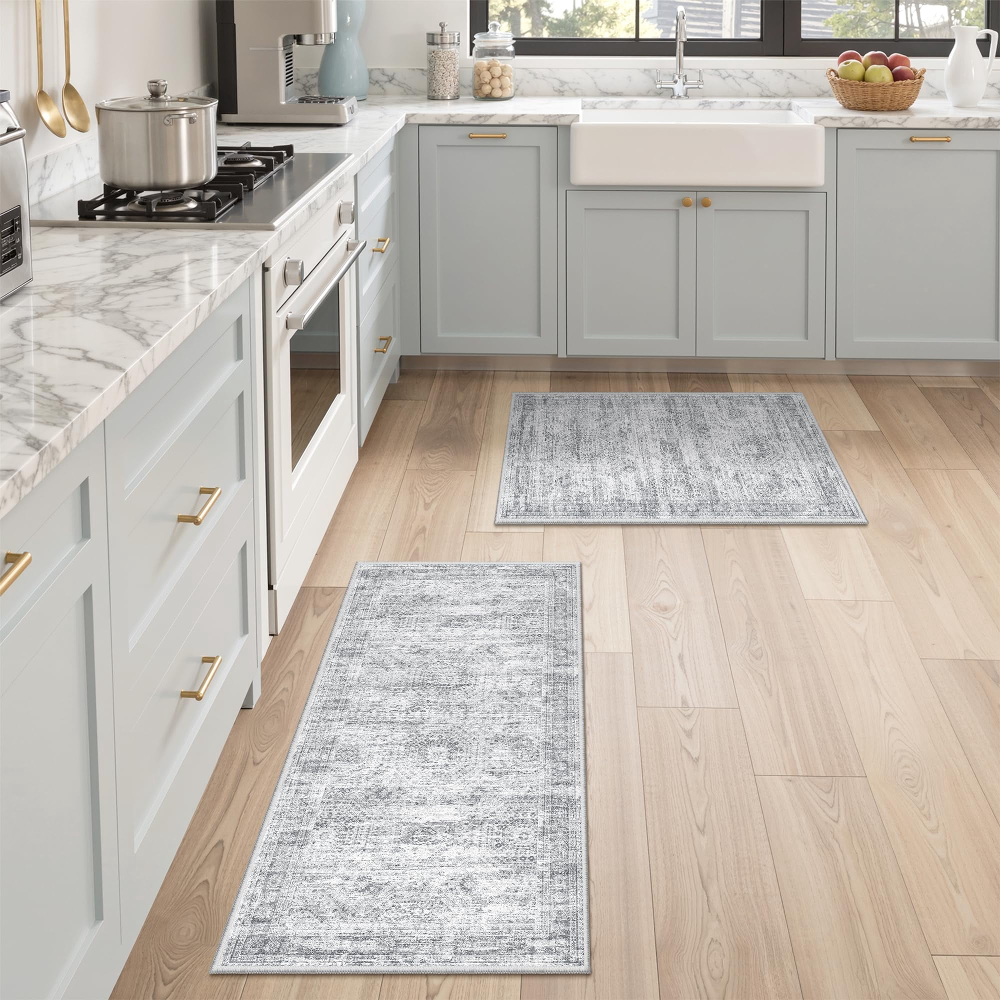 Kitchen Rugs Options Kitchen Rugs Sets Of 2 2x3 2x4 Rug Runner Grey - Walmart.com