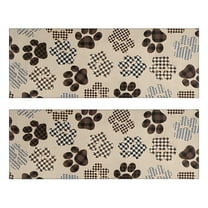 Kitchen Rugs Sets Of 2,Paw Print Anti Fatigue Kitchen Mat Rugs Non Slip Washable,Decorative Kitchen Floor Mats for Kitchen,Sink,Laundry,17"X47"