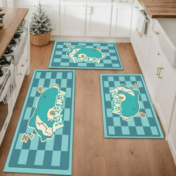 Kitchen Rugs Sets of 3 Non Slip Washable Kitchen Mats for Floor, Kitchen Runner Rug, Floor Mat Carpet for Entryway, Laundry, Sink