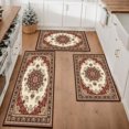 thumbnail image 1 of Kitchen Rugs Sets of 3 Non Slip Washable Kitchen Mats for Floor, Kitchen Runner Rug, Floor Mat Carpet for Entryway, Laundry, Sink, 1 of 12