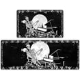 thumbnail image 1 of Kitchen Rugs Skull Kitchen Mats for Floor, Anti Fatigue Mats for Kitchen Floor Mat Cushioned, Dancing Lovers Kitchen Mat 2 Piece, Black and White Mats Non Skid Waterproof, 1 of 5