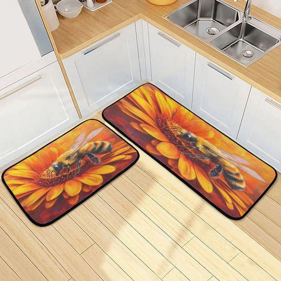 Kitchen Rugs and Mats2 PCSNon Skid Bee on Oran Creative Kitchen Mat