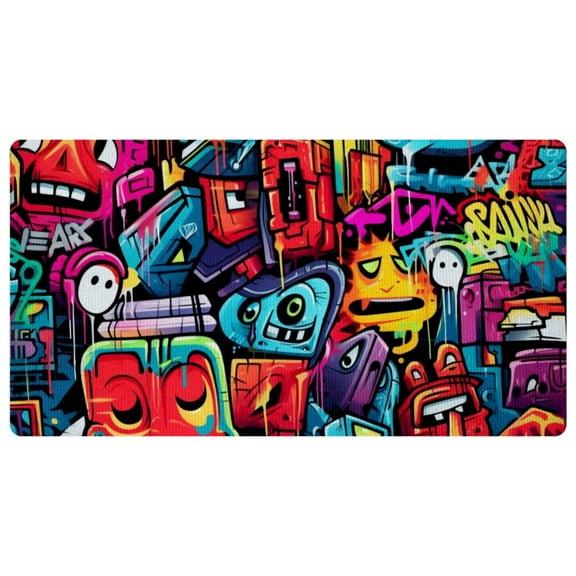 Kitchen Rugs and Mats Non Skid Washable, Absorbent Runner Rugs for Kitchen, Front of Sink, Kitchen Mats for Floor, Doodle