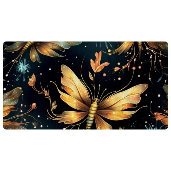 Kitchen Rugs and Mats Non Skid Washable, Absorbent Runner Rugs for Kitchen, Front of Sink, Kitchen Mats for Floor, Firefly