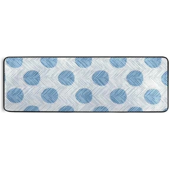 Kitchen Rugs and Mats Non-Skid Washable Runner Rugs Peacock Feather Herringbone Long 72x24 inch for Floor Cushioned Hallway Entryway Indoor 2x6