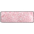thumbnail image 1 of Kitchen Rugs and Mats Non-Skid Washable Runner Rugs Pink Rose Flower Floral Long 72x24 inch for Floor Cushioned Hallway Entryway Indoor 2x6 Cute, 1 of 7