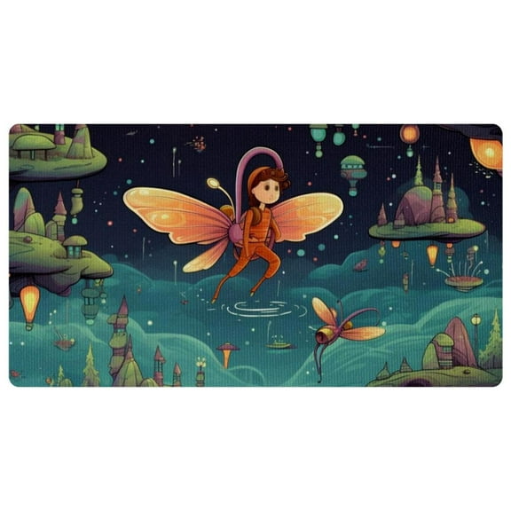 Kitchen Rugs and Mats Washable Kitchen Floor Mat Absorbent Runner Rugs for Kitchen, Firefly