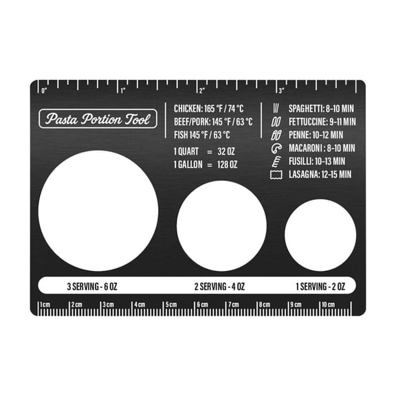 Kitchen Ruler Pasta & Baking Ingredient Measuring Card Cooking & Baking Measurement Tool