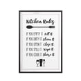 thumbnail image 1 of Kitchen Rules 5 x 7 UNFRAMED Print Kitchen Decor Wall Art, 1 of 3