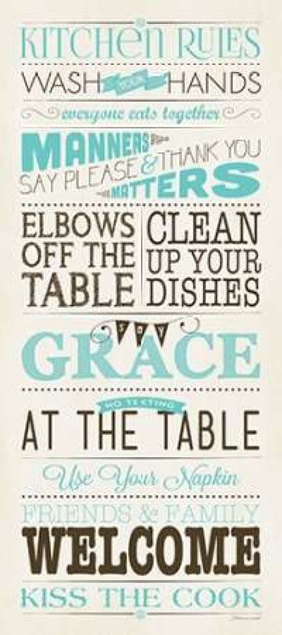 Kitchen Rules I Canvas Art - Stephanie Marrott (10 x 20)