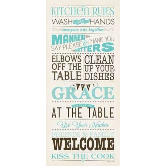 Kitchen Rules I Poster Print by Stephanie Marrott
