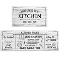 thumbnail image 1 of Kitchen Rules Kitchen Mats Set of 2 Farmhouse Kitchen Mats Washable Kitchen Floor Mats Anti Fatigue Kitchen Rugs with Funny Quotes for Home Office Bathroom Entryway Decoration, 1 of 6