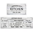 thumbnail image 1 of Kitchen Rules Kitchen Mats Set of 2 Farmhouse Kitchen Mats Washable Kitchen Floor Mats Anti Fatigue Kitchen Rugs with Funny Quotes for Home Office Bathroom Entryway Decoration, 1 of 6