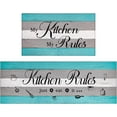 thumbnail image 1 of Kitchen Rules Kitchen Rugs and Mats Set 2 Pieces - 17x47+17x30 - Non Skid and Washable Anti Fatigue Mats for Kitchen Floor - Cushioned Runner Rugs Kitchen Mats for Standing, 1 of 6
