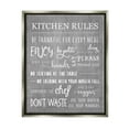 thumbnail image 1 of Kitchen Rules Rustic Grey List Typography Graphic Art Luster Gray Framed Art Print Wall Art, 1 of 6