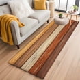 thumbnail image 1 of Kitchen Runner 2 x 6 Ft, Farmhouse Burnt Orange Brown Non-Slip Residential Carpet, Vintage Wooden Striped Indoor Crawling Mats Runner Rugs for Living Room/Dining Room/Bedroom, 1 of 8