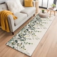 thumbnail image 1 of Kitchen Runner 2 x 6 Ft, Green Eucalyptus Non-Slip Residential Carpet, Farmhouse Weeping Leaves on Linen Indoor Crawling Mats Runner Rugs for Living Room/Dining Room/Bedroom, 1 of 9