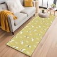 thumbnail image 1 of Kitchen Runner 2 x 6 Ft, Yellow Spring Easter Non-Slip Residential Carpet, Cute Bunny Botanical Indoor Crawling Mats Runner Rugs for Living Room/Dining Room/Bedroom, 1 of 8