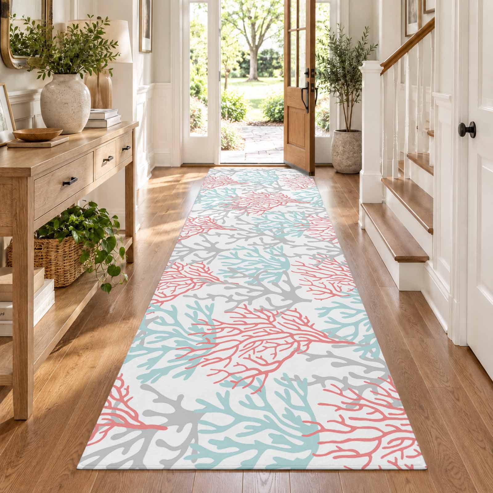 Long Red Rugs Kitchen Runner Rug 2'6