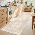 thumbnail image 1 of Kitchen Runner Rug Non Slip Washable 2.5x8, Soft Low Pile Entryway Rug Runners for Hallways,Carpet Runner for Living Room,Kitchen, Laundry, Bathroom(Cream/Beige,2.5'x8'), 1 of 8