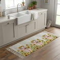 thumbnail image 1 of Kitchen Runner Rugs, Country Sunflower Farmhouse Pig 2'x6' Throw Rug with Tassels, Farm Animal Flower Wood Board Washable Soft Floor Carpet Runner for Hallway Bedroom Bathroom Laundry Room, 1 of 9