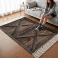 thumbnail image 1 of Kitchen Runner Rugs, Vintage Farmhouse Barn 3'x5' Throw Rug with Tassels, Country Wooden Plank Washable Soft Floor Carpet Runner for Hallway Bedroom Bathroom Laundry Room, 1 of 9