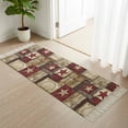 thumbnail image 1 of Kitchen Runner Rugs, Western Star Farm Retro Wood Board 2'x4' Throw Rug with Tassels, Country Farmhouse Washable Soft Floor Carpet Runner for Hallway Bedroom Bathroom Laundry Room, 1 of 9