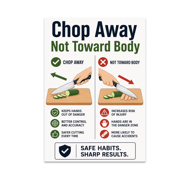 Kitchen Safety Chart - Home Chef - 13x19 Glossy Poster Print