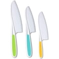 thumbnail image 1 of Kitchen Safety Knives for Kids, Children's Cooking Knives in 3 Sizes & Colors/Firm Grip, Serrated Edges for Vegetables, Fruits, Salad, Cake, 1 of 5