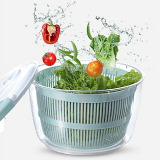 Mainstays 4qt Salad Spinner Vegetable Dryer, Green Glaze Colour,  Weight:1.17lb 