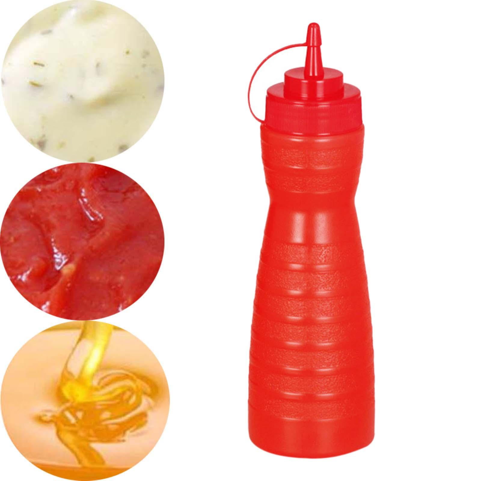 Kitchen Sauce Bottle, Condiment Bottles 570ml Portable Household Sauce