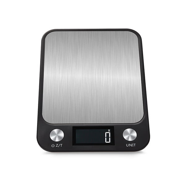 Kitchen Scale, 0.1 g/0.01 oz High Precision, 10 kg/22 lbs, Digital Scale with Backlight, Stainless Steel Weighing Platform, for Food, Cooking, Baking, Weight Loss.., black