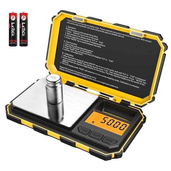 Kitchen Scale, 200g/0.03g Digital Scale for Food Bake Jewelry Medicine Herb Yellow