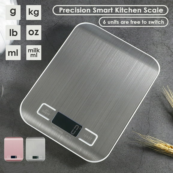 Kitchen Scale Digital Food Scale 10kg/22 lb, USB Charging, for Cooking and Coffee with LCD Display High Accuracy