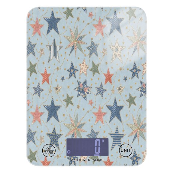 Kitchen Scale Digital Food Scale 5000g Max Capacity Battery Operated (Batteries Not Included) Colorful Star Patterns