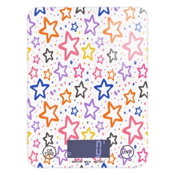 Kitchen Scale Digital Food Scale 5000g Max Capacity Battery Operated (Batteries Not Included) Hollow Five-pointed Star Pattern