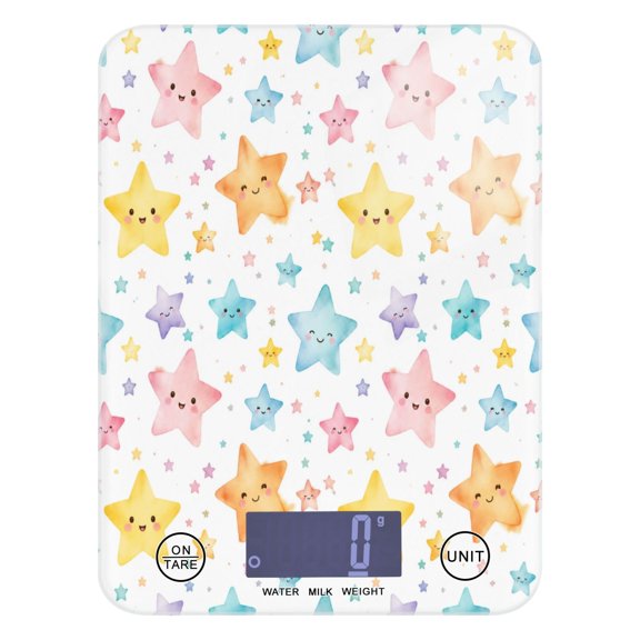 Kitchen Scale Digital Food Scale 5000g Max Capacity Battery Operated (Batteries Not Included) Smiling Star Pattern