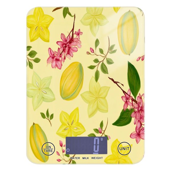 Kitchen Scale Digital Food Scale 5000g Max Capacity Battery Operated (Batteries Not Included) Star Fruit Pattern