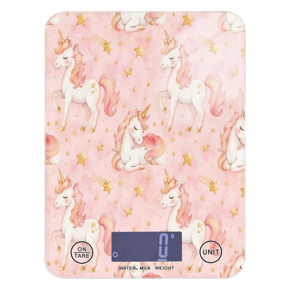 Kitchen Scale Digital Food Scale 5000g Max Capacity Battery Operated (Batteries Not Included) Star and Unicorn Pattern