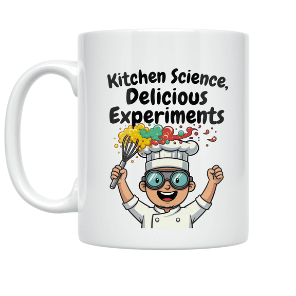 Kitchen Science Delicious Experiments - Cooking Enthusiast - 11 oz Ceramic Coffee Mug