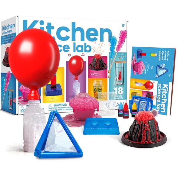 Piano Potato Kitchen Science Lab Kit for Kids Ages 8-12, 18+ STEM Experiments Including Volcano & Rainbow Activities, Educational Home Science Toys for Boys & Girls