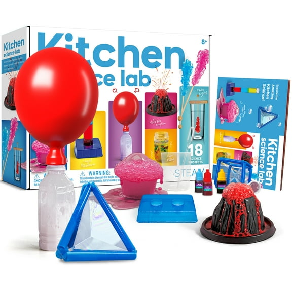 Piano Potato Kitchen Science Kits for Kids Age 8-12 – 18 Exciting Science Toys for Kids, Includes Volcano Eruptions, Liquid Rainbows, Balloon Blow-ups STEM Kits & More, Fun Science Experiments