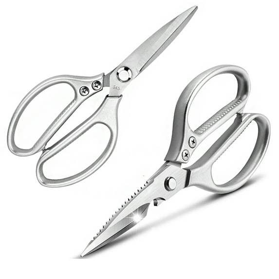 Kitchen Scissors 2Pack,Poultry Shears Heavy Duty Meat Scissors, Dishwasher Safe Multipurpose Stainless Steel Sharp Utility Food Scissors for Chicken, Shrimps, Fish, Herb,Seafood