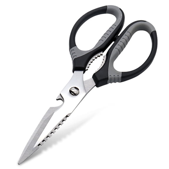 Kitchen Scissors, Heavy Duty Multipurpose Food Cutting Shears, Detachable Dishwasher Safe, Sharp Serrated Blade, Ergonomic Non-Slip Handle for Food, Meat, Herbs, Black